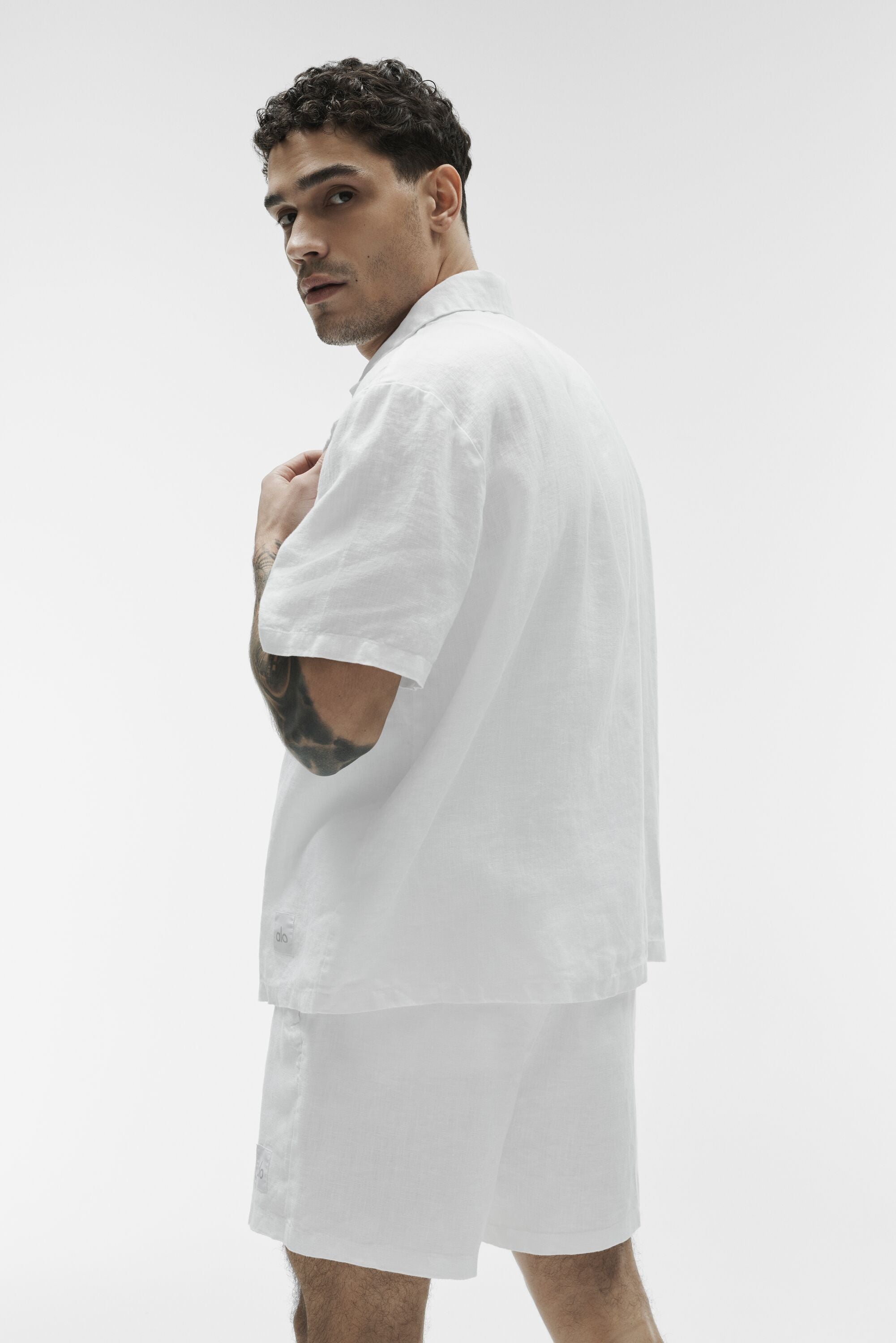Linen Days Short Sleeve Button Up - White